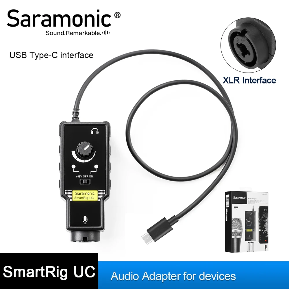 Предусилитель микрофона Saramonic SmartRig XLR аудио адаптер миксер предусилитель и