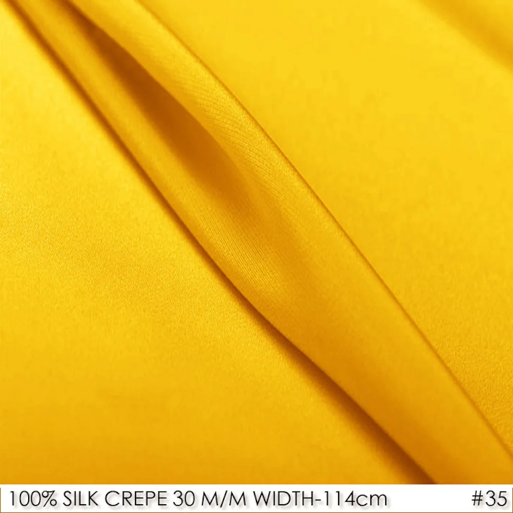 [Clearance Sale]CREPE DE CHINE SILK Fabric 114cm width 30momme 100% Natural Silk For Evening Dress and Shirt | Дом и сад