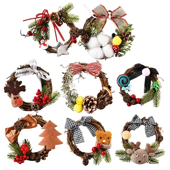 

Christmas Wreath Decoration Wreath Hanging For Christmas Party Door Wreath Ornament Holiday Home Decoration Accessories