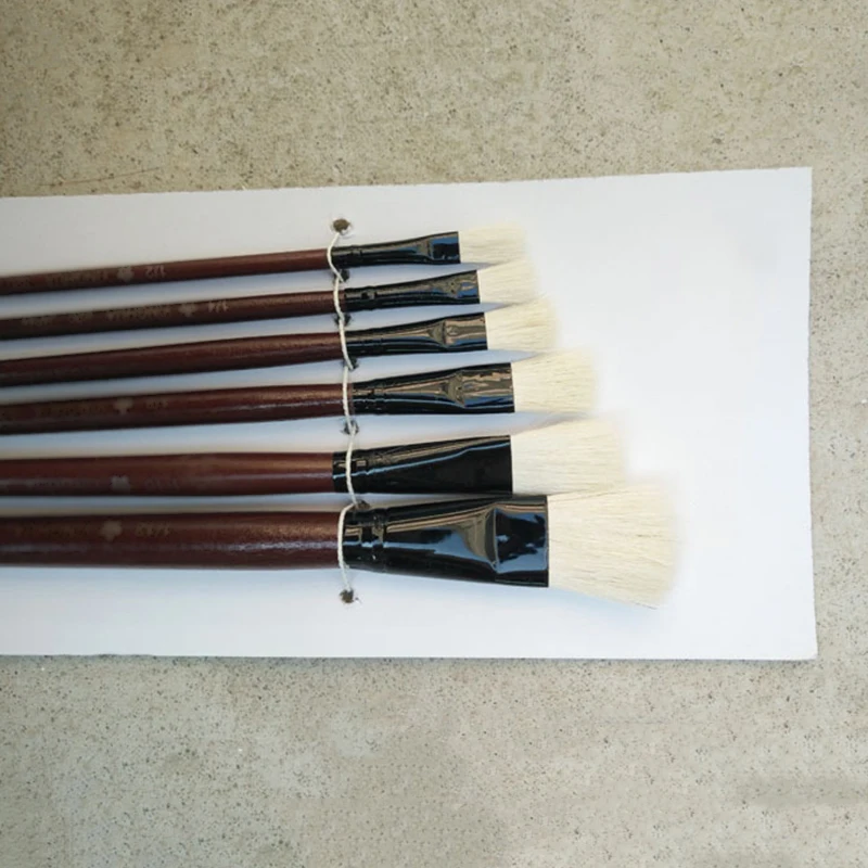 

6pcs/set Nylon Acrylic Oil Painting Gouache Brushes Pens For Artist 23*2cm New