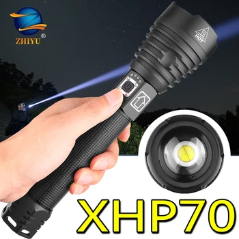 

ZHIYU Most Powerful LED Flashlight XHP50 USB Rechargeable LED Torch Waterproof Zoom Super Bright Camping Adventure Flash Light