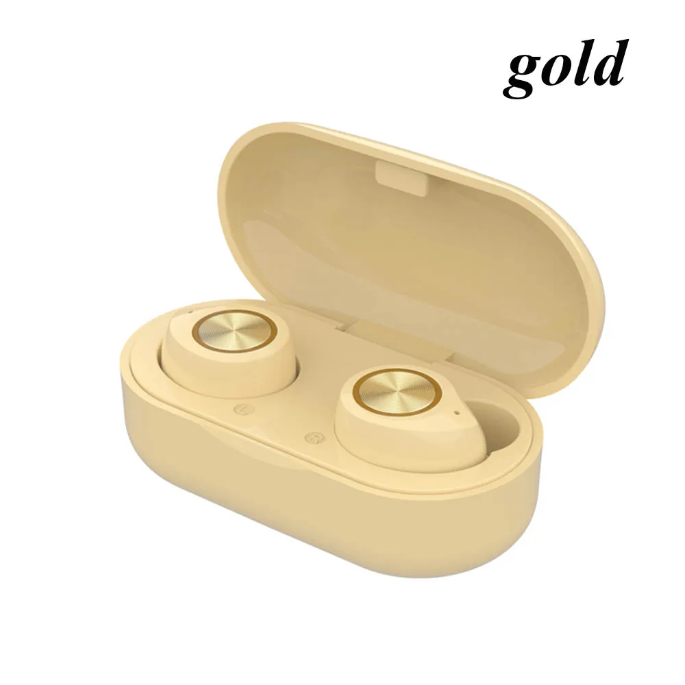 gold TW60 TWS Bluetooth 5,0 наушники, беспроводные наушники, стерео спортивные наушники, микрофон, гарнитура, игровая гарнитура, рождественский подарок - Цвет: gold
