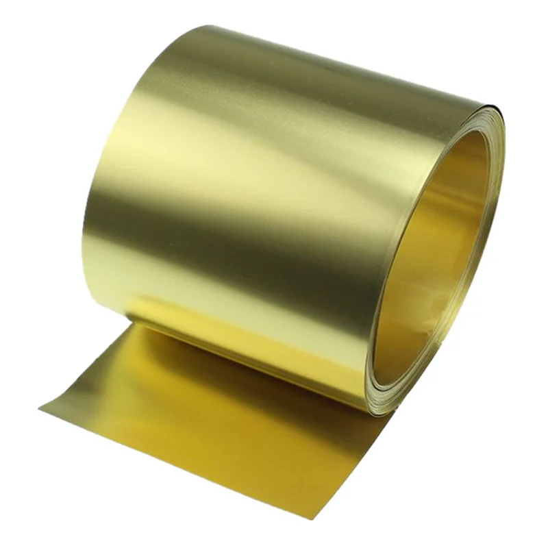1Meter/Roll Thin Brass Sheet Strip Gold Film High Purity Brass Foil