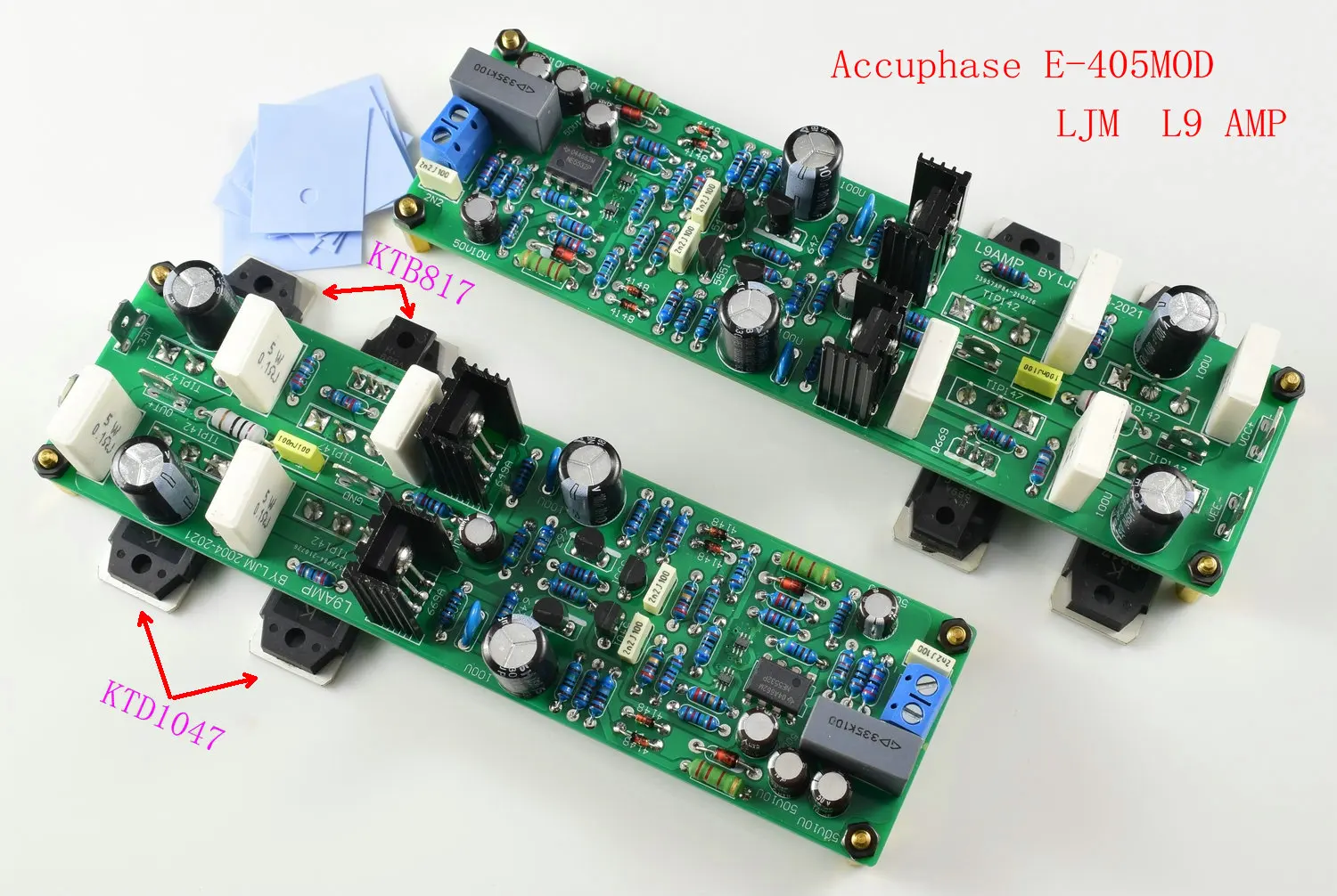 Golden Voice Accuphase E405-mod l9 150w 8r Mono Duplo Canal Pré-estágio & Pós-estágio Kits de Amplificador de Potência Combinado Placa Acabada - Image 6