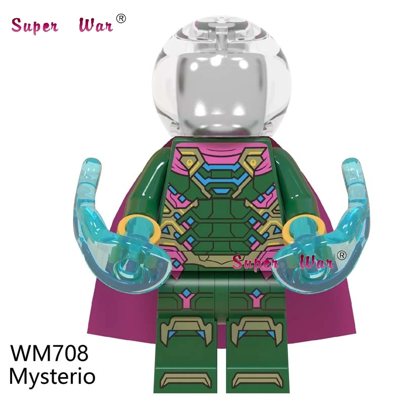 Один фильм Marvel Человек-паук Веном вдали от дома Mysterio Питер Паркер коллекция Человек-паук Строительные блоки детские игрушки - Цвет: WM708