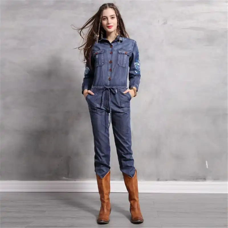 vintage denim boiler suit