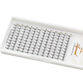 

AGUUD Sharp Pointy Stem False Lashes Premade Russian Volume Fans Thin Narrow Base Faux Mink Premade Eyelash Extensions Makeup