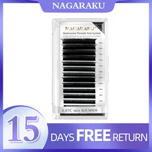 Nagaraku floração automática w forma bloom 3d pré-fabricados fãs extensões de cílios luz suave natural cílios individuais completo denso