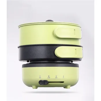

220V 1.2L Folding Electric Skillet Heated Food Container Portable Hot Pot