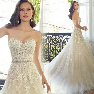 Пикантные Романтический с кружевной аппликацией Casamento бисером свадебное платье vestido de noiva, взрывное модельное свадебное платье в винтажном стиле; платья для матери невесты