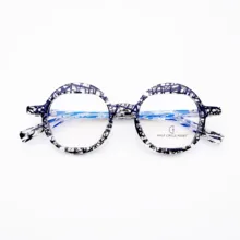 Belight Optiacl Acetaat Ronde Met Vierkante Vorm Bril Mannen Vrouwen Recept Brillen Retro Optische Frame Brillen HP254