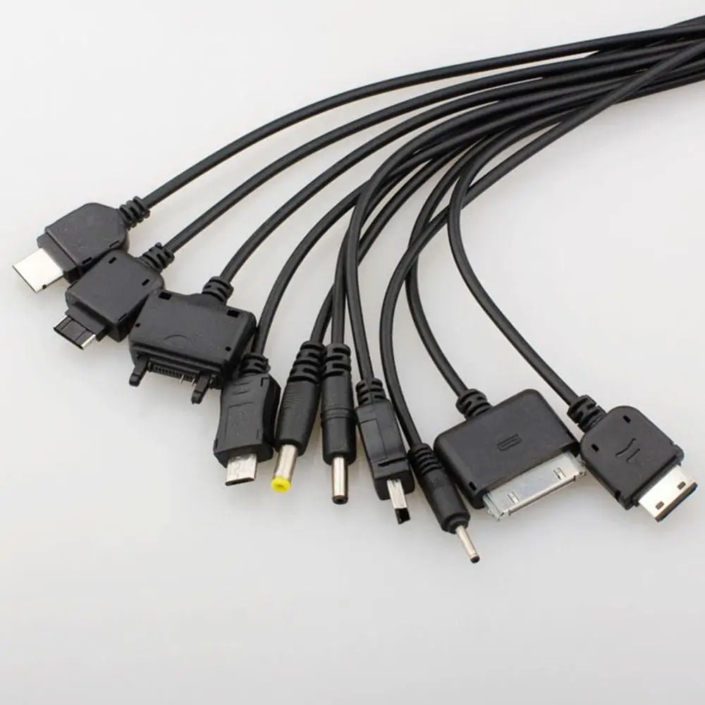 Универсальный USB Кабель зарядного устройства мульти модель 10 в 1 сотовый телефон зарядка легкий для телефона компьютер Ipad
