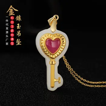 

2020 Time-limited Hot Sale Asg Choker Necklace Cluci Cage Pendants Doodle With Hetian Key Pendant Exquisite Shape Necklace Gift