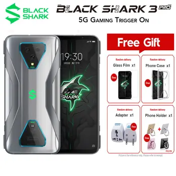 Перейти на Алиэкспресс и купить Глобальная версия Xiaomi Black Shark 3 Pro 5G игровой смартфон 12 Гб 256 ГБ Snapdragon 865 5000 мАч 7,1 дюйм64MP 5G игровой мобильный телефон