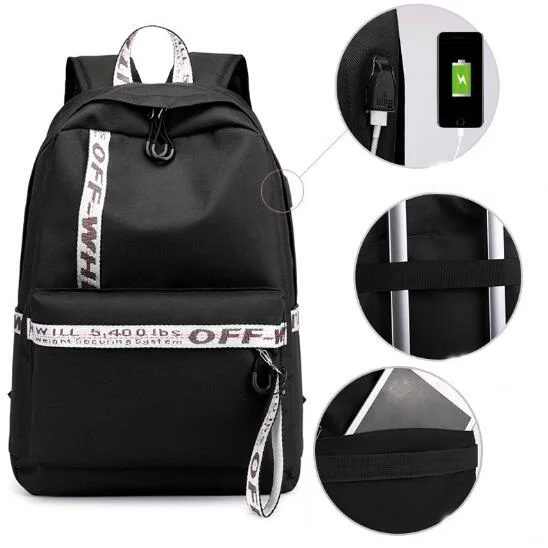 black 4 Противоугонный Рюкзак Mochila водонепроницаемый USB женский рюкзак Оксфорд Повседневный дорожный Рюкзак Школьная Сумка для колледжа девочек ноутбук рюкзак - Цвет: black 4
