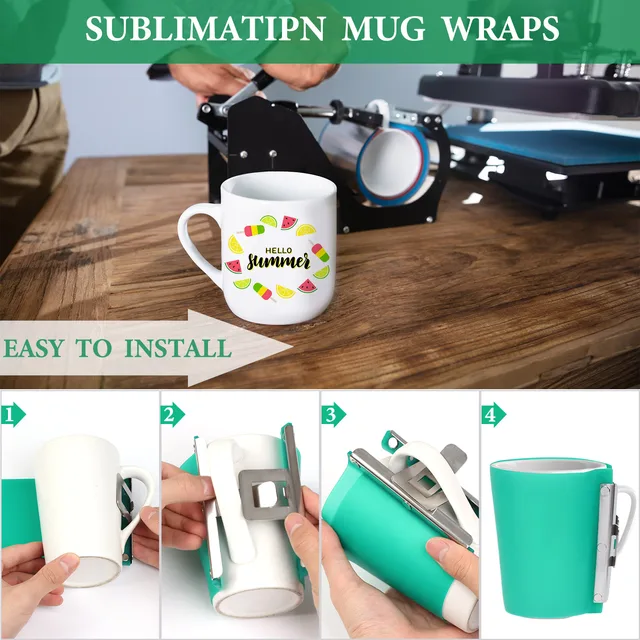 3pcs Pince De Tasse En Silicone, POPMISOLER 3D Sublimation Tasse