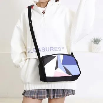 

Fashion splicing bag waterproof bags for women 2020 new light nylon bags high capacity shoulder bags casual travel crossbody bag