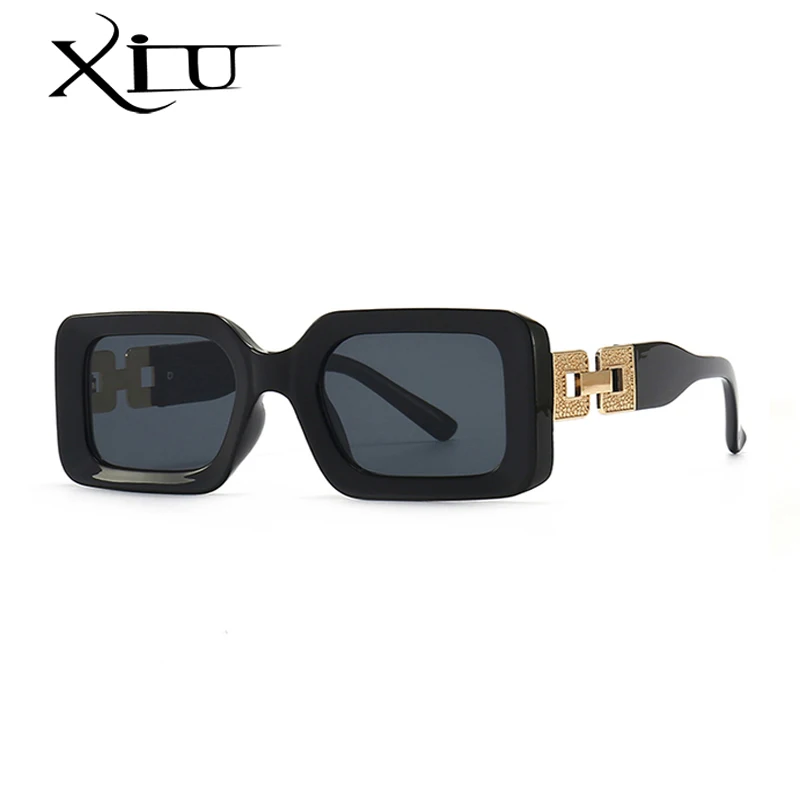 Солнцезащитные очки XIU квадратные женские Модные Винтажные солнечные uv400 с