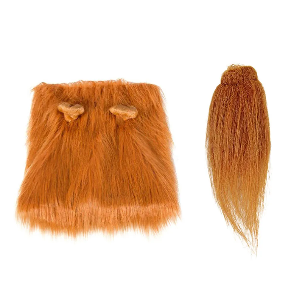 Pet Cosplay Transfiguration Headgear Hairpiece Lion Mane Winter Warm Wig Cat Dog Costume Chihuahua Puppy Accessories Pet Product