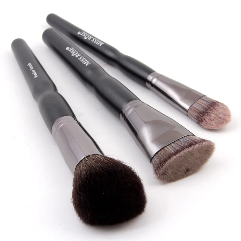 MISS ROSE Makeup Brush Black Handle Single PVC Boxed 5