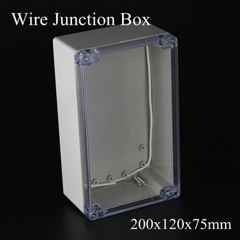 

200x120x75mm ABS IP65 Waterproof Plastic Wire Junction Box Clear Distribution Enclosure Project Case Electronic Transparent