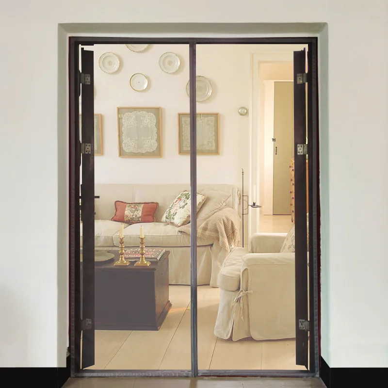 Strong magnetic door curtain encryption invisible anti-mosquito mesh net customized automatic closing screen magnetic screen door curtain magnetic door curtain magnetic suction door curtain