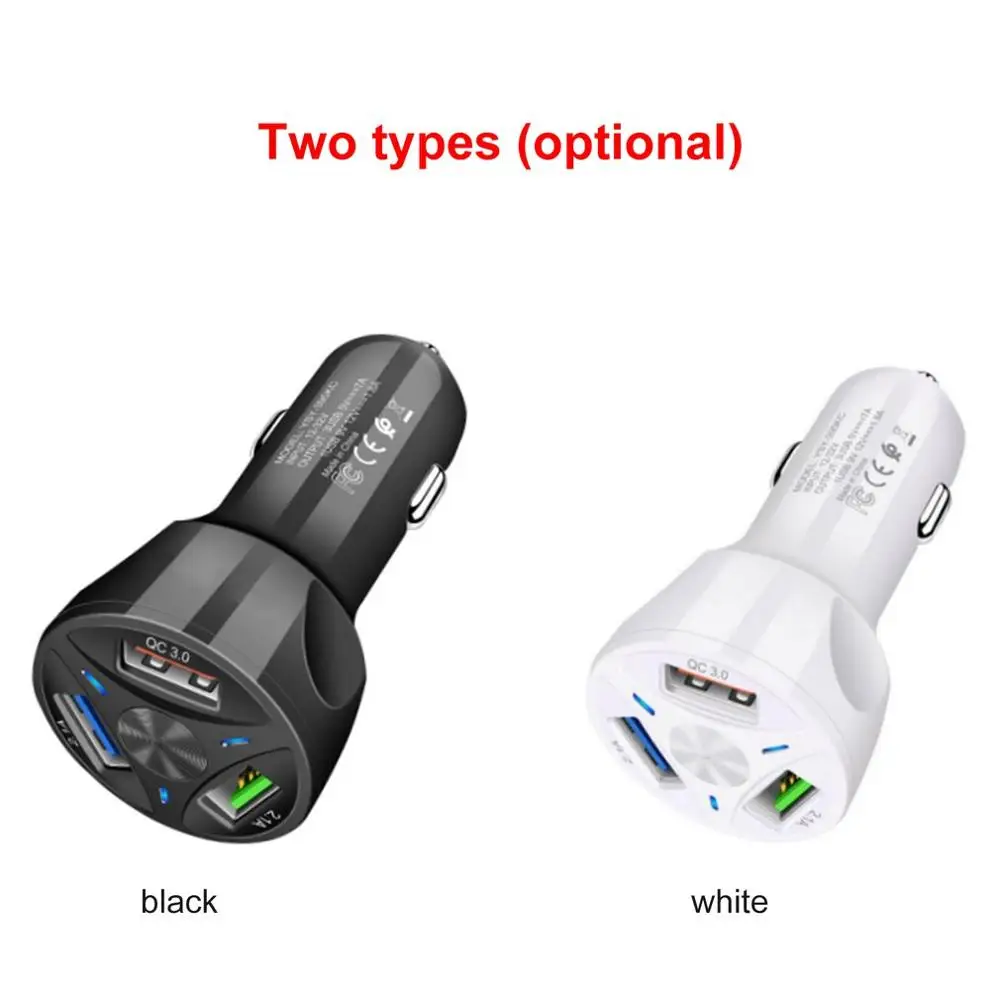 QC 3,0 3 зарядных порта USB для автомобиля Зарядное устройство Быстрая зарядка для iphone X 7 8 iPad Универсальный для Xiaomi samsung huawei быстрой зарядки 5V 7A