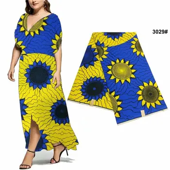 

Wholesale java wax fabrics material 100% cotton african newest style Ankara wax fabric for ladies couture materiel 6yard!DF-4543