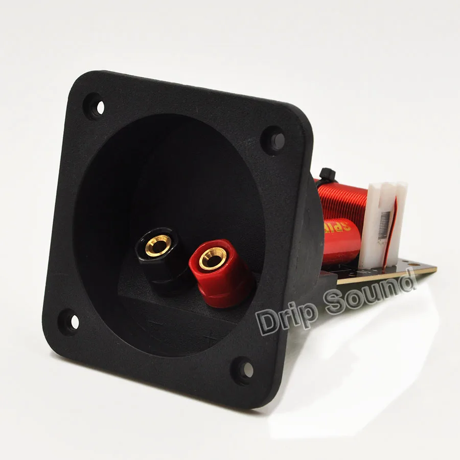 2pcs 100W 2 Way 2 Unit High-Low Audio Speaker Frequency Divider Stereo Crossover Filters with Round Hole Junction Box