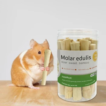 

Sweet Bamboo Stick Branch Hamsters Chinchillas Rabbit Parrot Rat Guinea Pig Snacks Cleaning Teeth Treat Molar Chew Toy 5