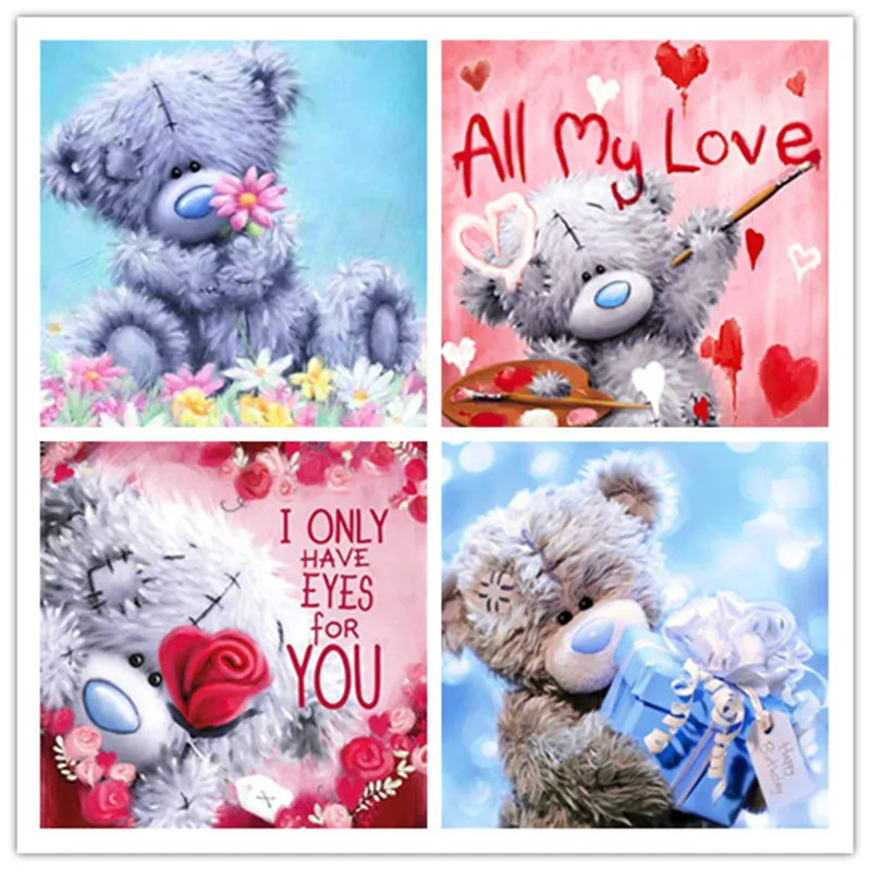 Алмазная вышивка медведь бриллиант картина мультфильм Вышивка крестом полное