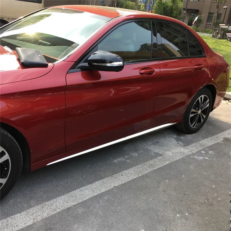 Lsrtw2017 автомобильные молдинги на кузов комплект для mercedes benz c class c180 c200 c300 c250 c260 w205 аксессуары