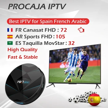 

HK1 Mini+ Android 9.0 Box RK3328 Quad-Core 64bit 4G/64G BT4.0 Dual Wifi Smart Box+France Arabic Espana IPTV Subscription