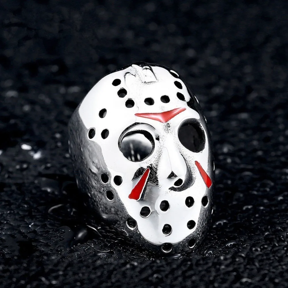 Imixlot, мужское кольцо, сплав, байкер, Джейсон, день всех святых, Voorhees, Хоккейная маска на Хэллоуин, антикварная, мужская, крутая, ювелирное изделие