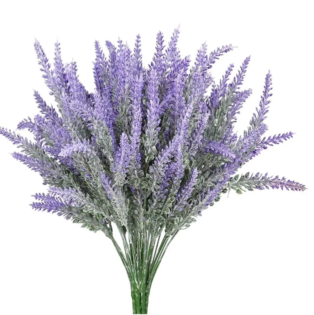 10pcs Multipurpose Artificial Flower Simulation Lanvender Bouquets Silk Flowers for Wedding Party Home Decoration | Дом и сад