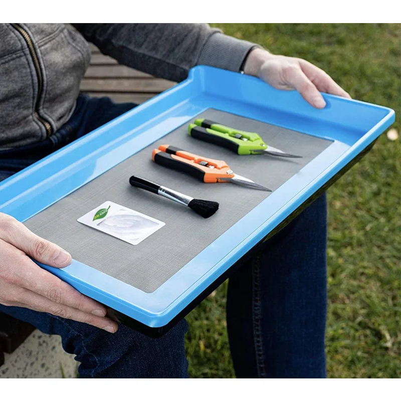 Trimming Tray Trim Bin Set for Buds and Herbs Curved& Straight