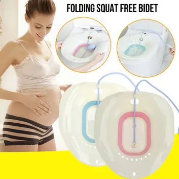 

50^Folding hanging Toilet Seat For Large-capacity Pregnant Without Squatting Tub wi