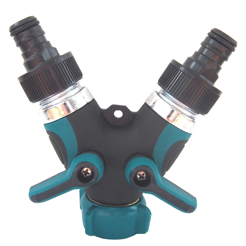 1х сплиттер двухсторонний двойной открытый садовый кран шланг сетевой адаптер разъём разветвитель
