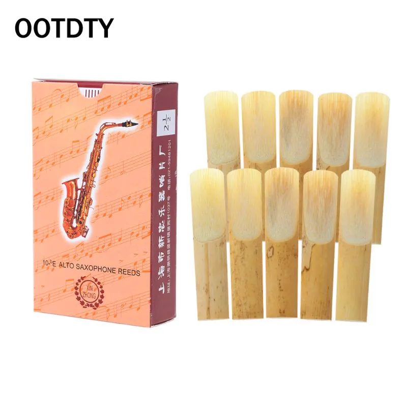 OOTDTY 10 шт. Eb альт саксофон тростник Bamboo Сила 2,5 саксофон деревянные части инструмента
