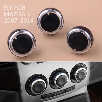 

CITALL Car 3x A/C Switch Knob Heater Climate Control Button Trim Cover Fit for Mazda 2 Demio 2007-2011 2012 2013 2014