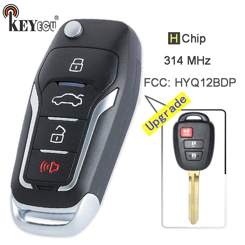 for Toyota RAV4 Scion xB Tacoma 2014-16 Upgraded H Chip Remote Key Fob HYQ12BDP 