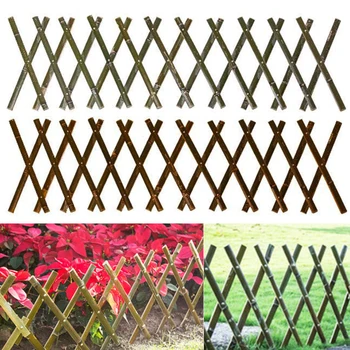 

40x180cm Net Stretchable Barrier Courtyard Plant Climbing Frame Home Telescopic Expanding Lawn Outdoor Garden Bamboo Fence