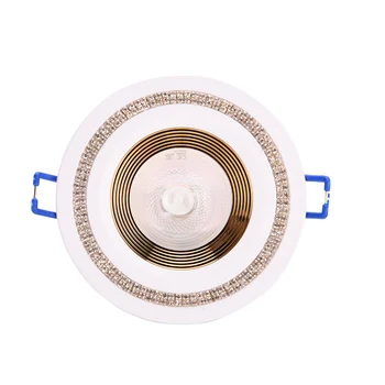 

Round shape recessed downlight with H-quality artificial diamond LED bulbs lamp support gu 10