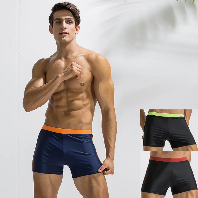 

Amount-Bathing Suit Men's Boxer Swimming Trunks Men Waterproof Seaside Sweat-wicking Swimming Trunks