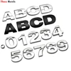 25mm 3D Car Styling Metal Silver/Black DIY ARC Letters Chrome Digital Alphabet Emblem Decal Car Stickers Custom Logo Automobiles ► Photo 3/6