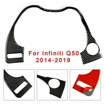 

Original Carbon Fiber Interior Dashboard Frame Cover Trim Decor For Infiniti Q50 2014-2019 Car Styling Sticker Accessories