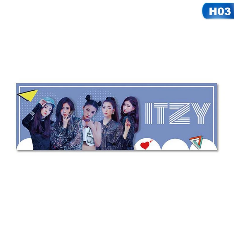 1 шт. Kpop TWICE ITZY BLACKPINK TXT Got7 концертная поддержка ручная баннерная ткань постер для фанатов коллекция подарок - Цвет: H03