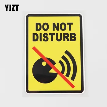 

YJZT 10CMX13.8CM Warning Sign PVC Decal Do Not Disturb Car Sticker Graphical 11B-0333