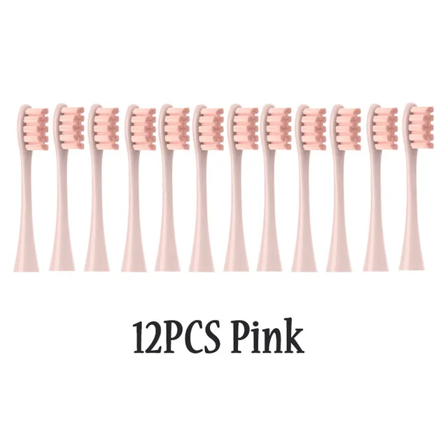 12PCS Replacement Brush Heads for Oclean X/ X PRO/ Z1/ F1/ One/ Air 2 /SE Sonic Electric Toothbrush DuPont Soft Bristle Nozzles 12Pink