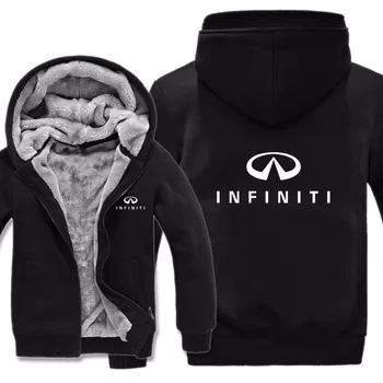 

Infiniti Hoodies Mans Jacket Winter High Quality Men Casual Wool Liner Fleece Infiniti Logo Sweatshirts Hoody